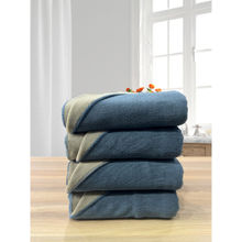 LABHAM Blue Microfiber Reversible Bath Towel