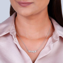 GIVA Silver Leaf Necklace