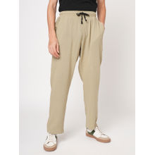 PRONK Solid Pista Green Track Pant for Men