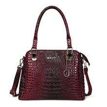 Pelle Luxur Women'S Wine Red Premium Pu Medium Shoulder Bag