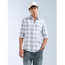 Flying Machine Blue Checks Regular Shirt