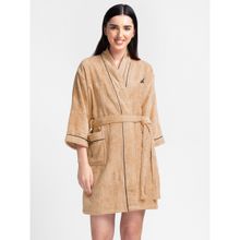 Nautica Luxurious Ultra Soft Bath Robe -1pc Solid-beige