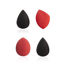 PAC Beauty Blender Sponge (Mini) (4 Pcs) (Red + Black) (Mix)