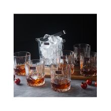 The Artment The Crystal Frost Set (1 Ice Bucket & 6 Whiskey Glasses)