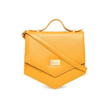 KLEIO PU Vibrant Unique Shape Cross Body Mustard Sling Bag (HO8012KL-MU)