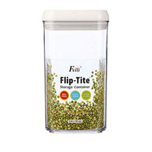 Felli Flip-tite Acrylic Rectangular Food Storage Transparent Container, 2.4 Liters