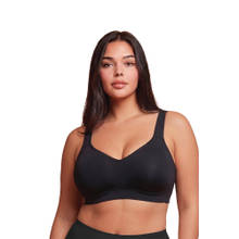Van Heusen Women Black Solid Plus Size Wireless Minimizer Bra