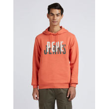 Pepe Jeans Orange Graphic Print Full Sleeve Sweatshirt
