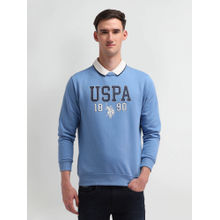 U.S. Polo Assn. Denim Co. Men Blue Printed Sweatshirt