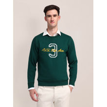 U.S. POLO ASSN. Men Green Printed Sweatshirt