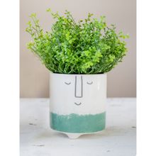 KitchenCraft Happy Face Planter For thinKitchen, Indoor Plant Pot, Ceramic