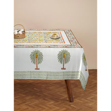 Rajasthan Decor 6 Seater Hand Block Cotton Table Cover 60x90 inch Multi-Color