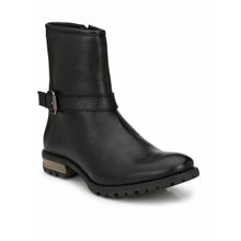Delize Black Solid Ankle Boots
