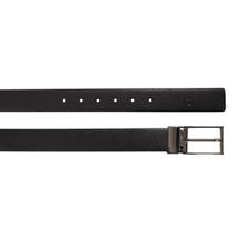 Bulchee Men's Reversible Prong Leather Belt (Formal, Black/Tan)