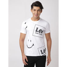 Lee Men White Graphic Print Slim Fit T-shirt