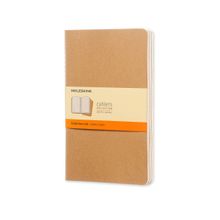 MOLESKINE Cahier Large Soft Cover Journals Ruled (Pack Of 3) - Kraft Brown