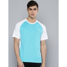 Alcis Men Blue White Colourblocked Dry Tech T-Shirt