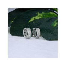 GIVA Sterling Silver Glittering Huggies Earrings for Girls and Womens