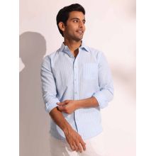 Fabindia Blue Stripes Regular Shirt
