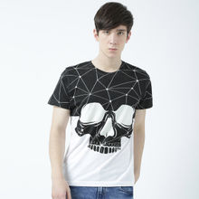 Huetrap Mens Round Neck Half Sleeves White T-shirt