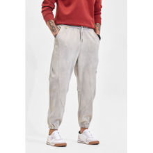 Snitch Ash Grey Solid Relaxed Casual Joggers for Men