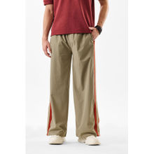 Snitch Beige Solid Relaxed Casual Track Pants for Men
