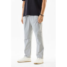 Snitch Light Grey Solid Relaxed Casual Track Pants for Men