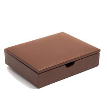 THE LEATHER STORY Dapper Cufflink Box - Tan