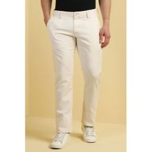 Allen Solly Men Cream Slim Fit Solid Casual Chinos