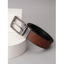 Allen Solly Men Brown Print Formal Reversible Belt