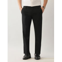 Arrow Black Solid Regular Fit Trouser