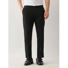 Arrow Black Solid Slim Fit Trouser