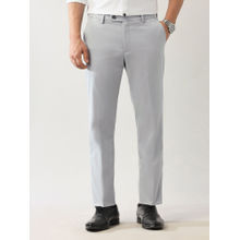 Arrow Grey Solid Regular Fit Trouser