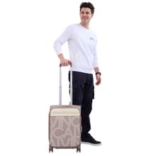 Calvin Klein Unisex Off White Gabriana Range Mushroom and Tofu Soft Cabin Luggage Bag (S)