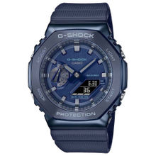 Casio G-Shock G-Steel GM-2100N-2ADR Blue Ip Analog-Digital Dial Blue Resin Strap Men'S Watch G1162
