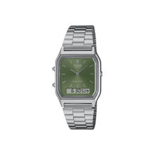 Casio Unisex Vintage Green Dial Analog & Digital Watch - AQ-230A-3AMQYDF (M)