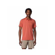 Columbia Mens Orange Omni-Shade Tech Trail Polo T-Shirt