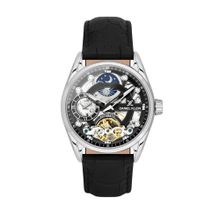 Daniel Klein Skeleton Men Black Dial Leather Strap Watch - DK.1.13856-2 (M)