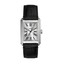 Fossil Men Silver Dial Rectangular Stainless Steel Watch - FS6078