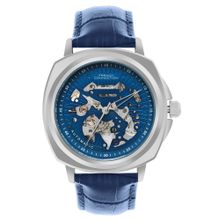 French Connection Automatic Men Watch with Navy Blue Leather Strap-Fca03-4 (M)