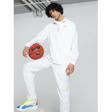 Puma All Pro Full Zip Relaxed Fit Men White Jacket