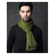 Rare Rabbit Streak Primary Green Cotton Scarf