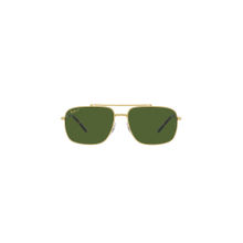 Ray-Ban Legend Gold Sunglasses 0RB3796 Pillow Gold Frame Green Lens (62)