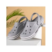 Red Tape Men Solid Light Grey Sliders Clogs