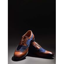 Snitch Brown Textured Oxfords