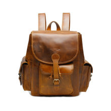 Teakwood Unisex Brown Solid Leather Backpack