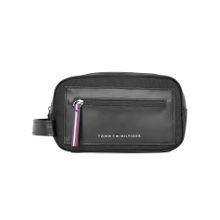 Tommy Hilfiger Unisex Grayling Polyester Toiletry Travel Pouch - Black