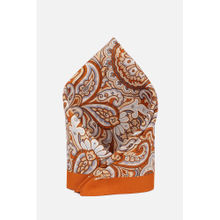 Van Heusen Men Stripes Orange Pocket Square