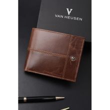 Van Heusen Men Casual Brown Textured Wallet