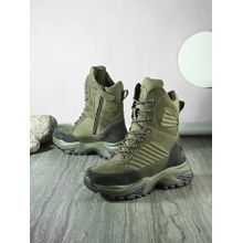 HARRYKSON LONDON Men All Terrain Grip Rugged Sole Casual Boots - Olive
